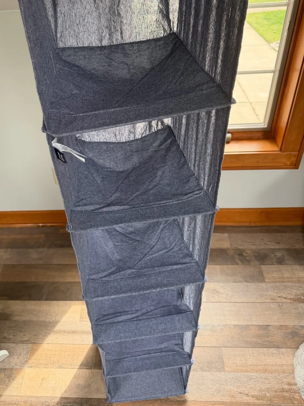 Pottery Barn hanging closet shelf organizer